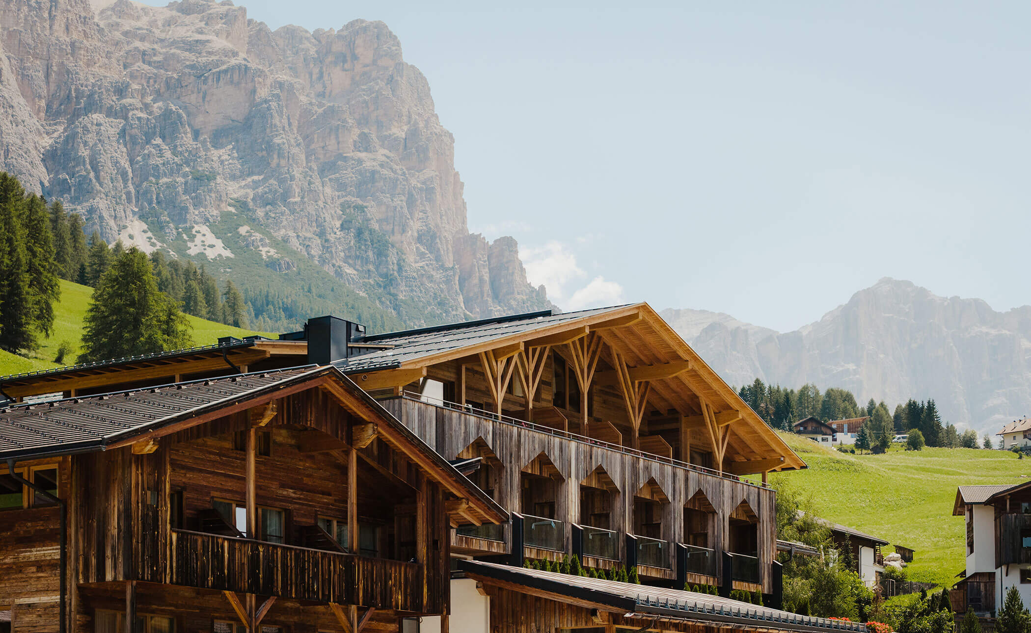 Traditional architecture featuring plenty of wood