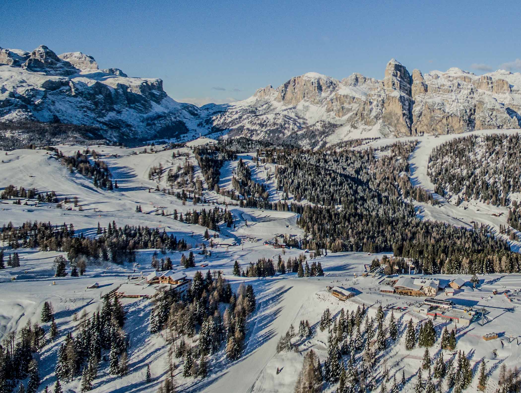 Winterpanorama von oben | Hotel Störes